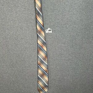 Sears Men's Tie with Tan and Blue Stripes